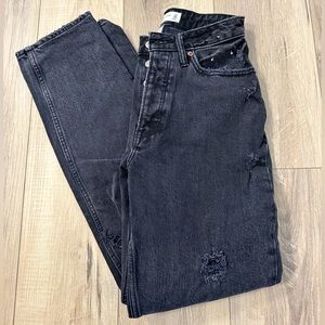 Abercrombie & Fitch: The Dad High Rise Curve Love Black Jeans